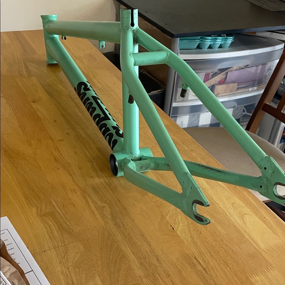 Sunday Mint Green BMX Frame with Black Accents